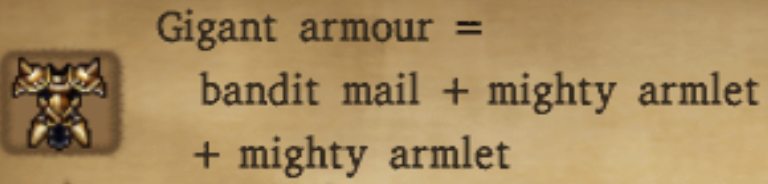 Gigant Armour Alchemy Recipe